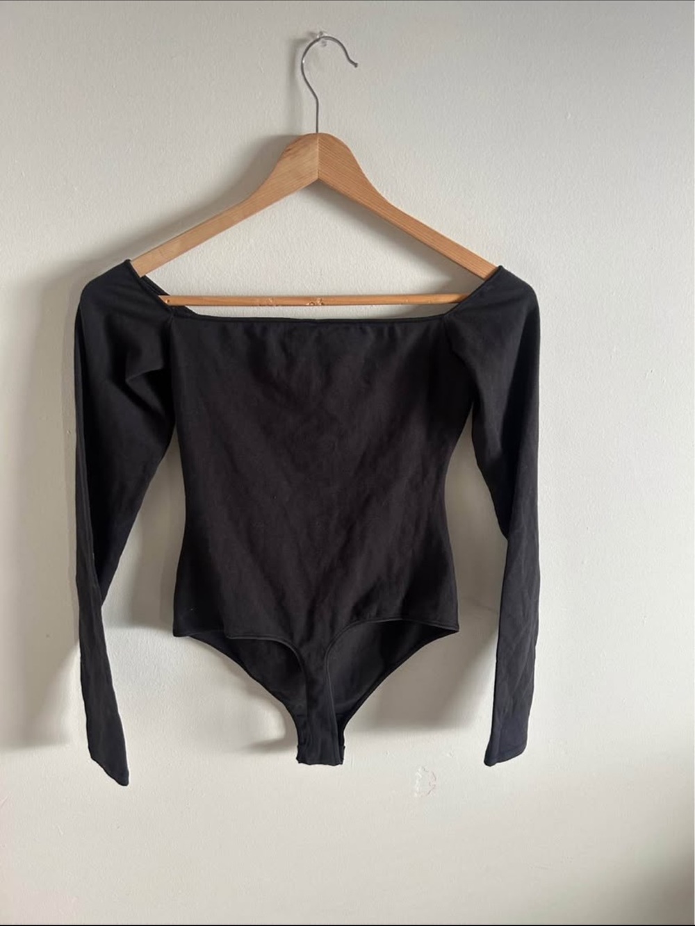 Skims Black Long-Sleeve Off-Shoulder Bodysuit - Picture 3 of 3